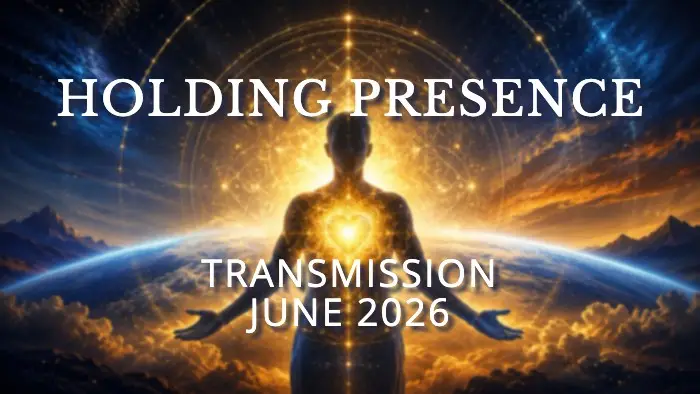 being surrounded by energy and text overlay Holding Presence
